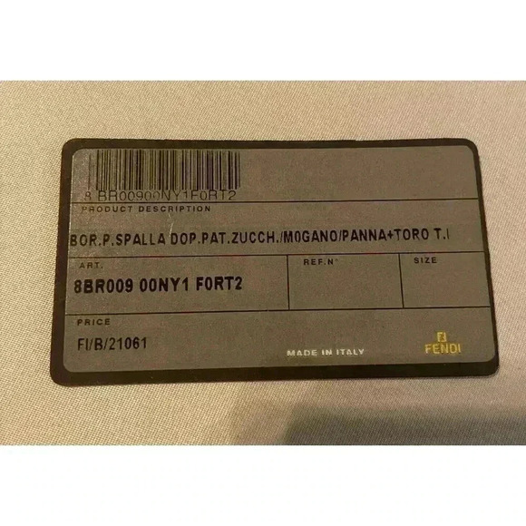 FENDI Zucchino Monogram Double Flap Baguette Shoulder Bag Brown FF Vintage Y2K - Picture 2 of 16